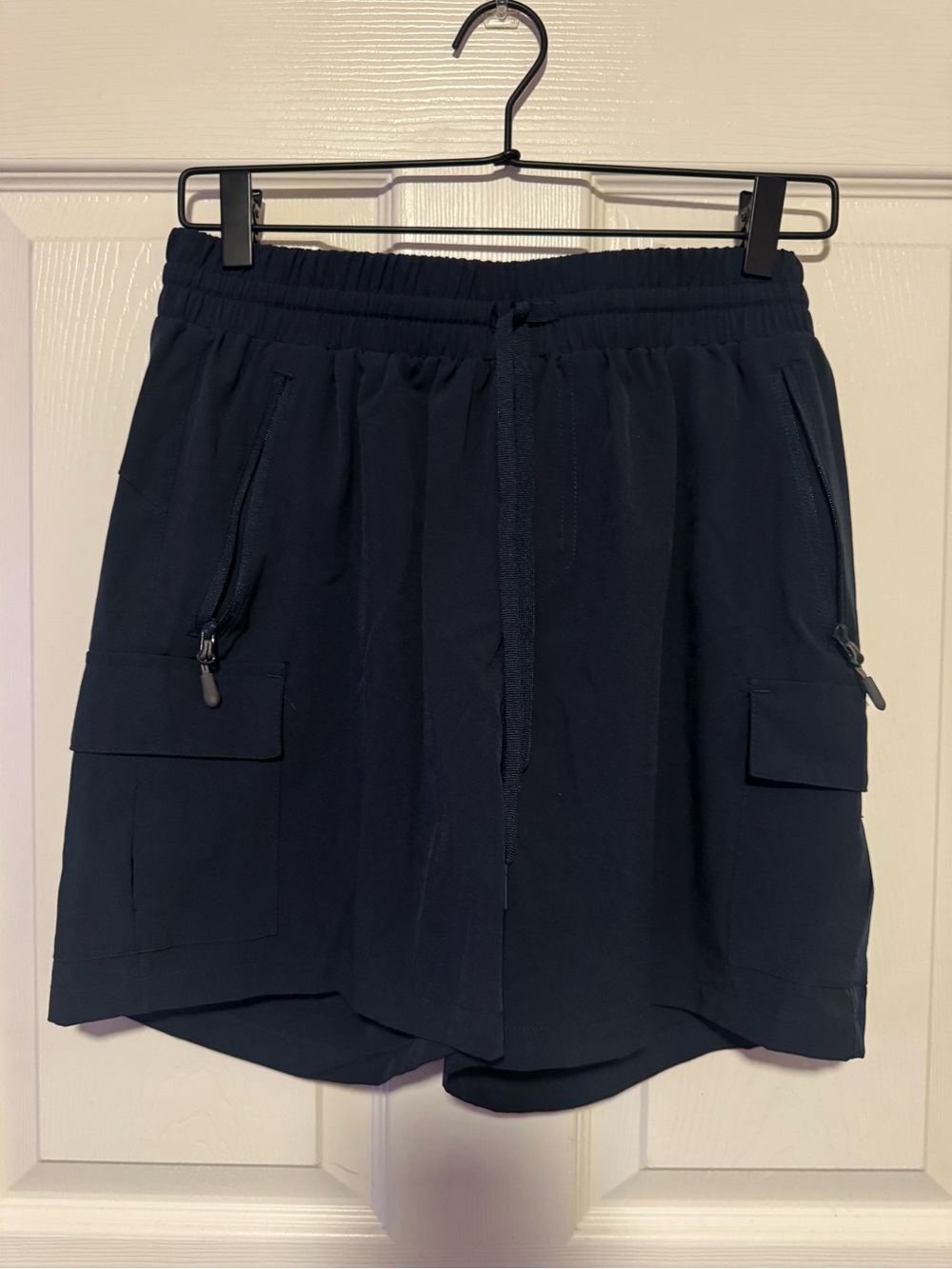 Women's Dark Navy Cargo Drawstring Shorts